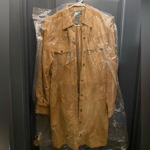 Ralph Lauren 100% Leather Long Jacket